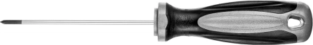 Отвертка MIRAX 25096-0-10 закаленный стержень двухкомпонентная рукоятка PH0x100мм (25096-0-10)