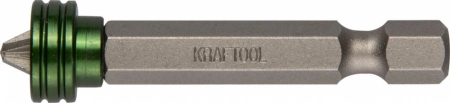 Биты ЕХPERT с магнитным держателем-ограничителем KRAFTOOL 26129-2-50-1, тип хвостовика E 1/4", PZ2, 50 мм, 1 шт. в блистере (26129-2-50-1)