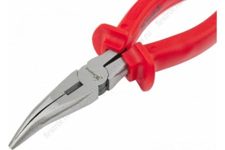 Длинногубцы изогнутые Econom 160 мм шлифованные пластмассовые рукоятки Matrix (17494) фото в интернет-магазине Мегастроймаркет