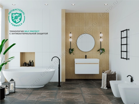 Плитка Creto  Lili Waffle snow 30х60 матовая фото в интернет-магазине Мегастроймаркет