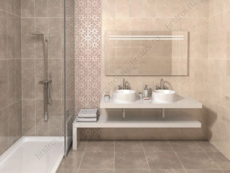 Плитка Kerama Marazzi  Розовый город коричневый 25х75 глянцевая фото в интернет-магазине Мегастроймаркет