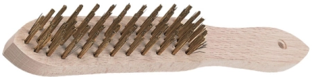 Щетка металлическая 5-рядная деревянный корпус Политех