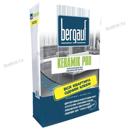 Плиточный клей Bergauf Keramik Pro усиленный 25 кг