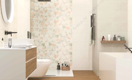 Плитка Creto  Lei milk бежевый 25х40 матовая фото в интернет-магазине Мегастроймаркет