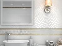 Декор Kerama Marazzi  Фонтанка белый 15x40 глянцевый фото в интернет-магазине Мегастроймаркет