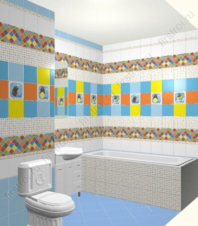 Декор Kerama Marazzi  Большое путешествие Велосипед 20х20 глянцевый фото в интернет-магазине Мегастроймаркет