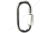 Карабин винтовой (соединитель цепи) цинк 4мм фото в интернет-магазине Мегастроймаркет