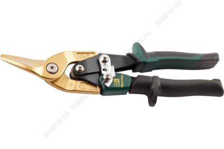 Ножницы по твердому металлу KRAFTOOL двойная рычаж передача Cr-Mo титан покрытие двухкомп ручка прямые 250мм (2327-S) фото в интернет-магазине Мегастроймаркет