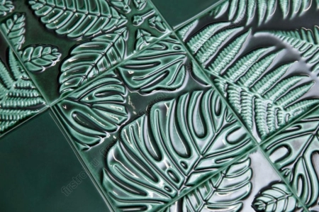 Плитка Kerama Marazzi  Сантана зеленый темный 15х15 глянцевая фото в интернет-магазине Мегастроймаркет