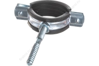 Хомут оцинкованный с гайкой М8 1.1/4 (40-46мм) стяжка-винт фото в интернет-магазине Мегастроймаркет