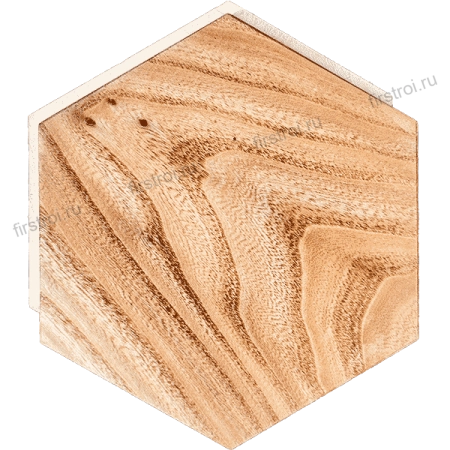 Плитка деревянная напольная Гексагон светлое дерево 146х170х20 мм