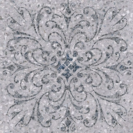 Керамогранит Kerama Marazzi  Терраццо серый декорированный обрезной 60х60 матовый