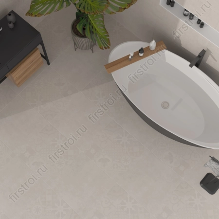 Вставка Creto Dover Patchwork Pearl W/DEC M 25х75 NR Satin 1 полуматовый фото в интернет-магазине Мегастроймаркет