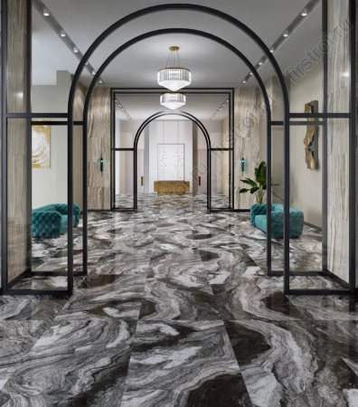 Керамогранит Kerama Marazzi  Ониче серый обрезной лаппатированный 119.5х238.5 лаппатированный фото в интернет-магазине Мегастроймаркет