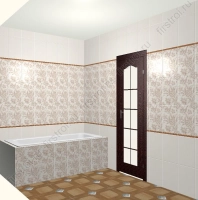 Плитка Kerama Marazzi  Альбори Цветы 25х40 матовая фото в интернет-магазине Мегастроймаркет