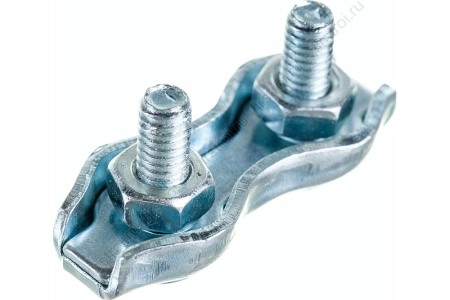 Зажим для стальных канатов двойной DUPLEX цинк 4мм фото в интернет-магазине Мегастроймаркет