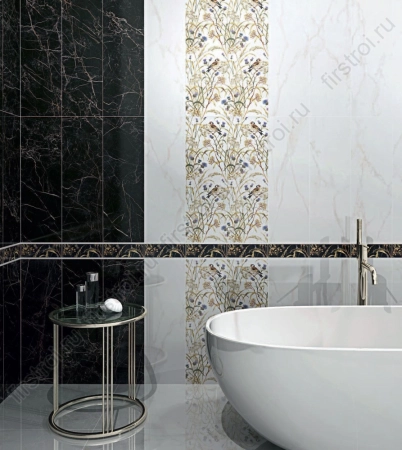 Бордюр Kerama Marazzi  Астория Птицы черный 8х25 глянцевый фото в интернет-магазине Мегастроймаркет Бордюр Kerama Marazzi  Астория Птицы черный 8х25 глянцевый фото в интернет-магазине Мегастроймаркет