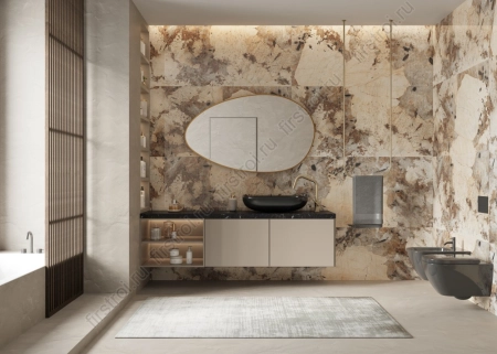 Керамогранит Creto  Opera Onyx Rosso 80х160 глянцевый фото в интернет-магазине Мегастроймаркет