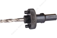 Державка для биметаллических коронок, быстросъемная, пружинный фиксатор, шестигранный хвостовик, d32-152мм, ЗУБР (29534_z01) фото в интернет-магазине Мегастроймаркет