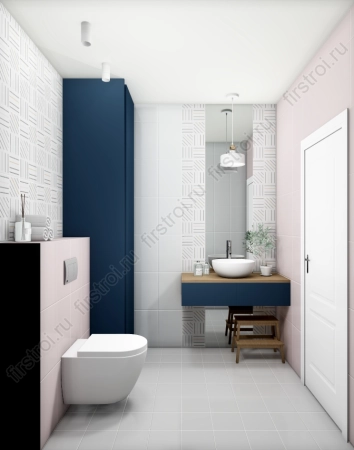 Плитка Creto  Poluna rose 25х40 матовая фото в интернет-магазине Мегастроймаркет