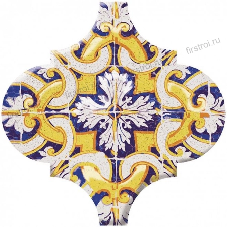 Декор Kerama Marazzi  Арабески Майолика орнамент 6.5х6.5 глянцевый (OP/A159/65000)