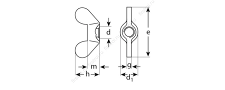 Гайка DIN 315 барашковая M10 (2шт) оцинкованная ЗУБР (303736-10) фото в интернет-магазине Мегастроймаркет
