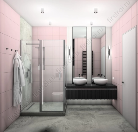 Плитка Creto  Poluna rose 25х40 матовая фото в интернет-магазине Мегастроймаркет