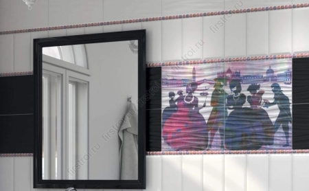 Плитка Kerama Marazzi  Карнавал в Венеции белый волна 20х30 матовая фото в интернет-магазине Мегастроймаркет