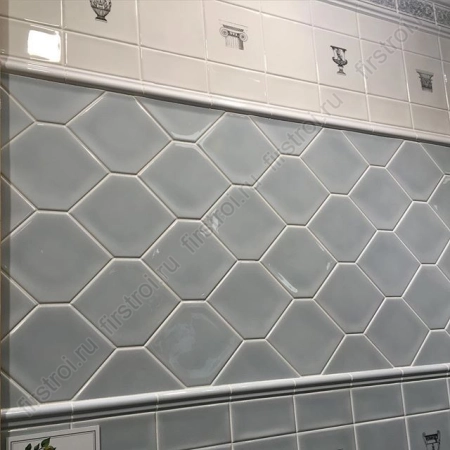 Плитка Kerama Marazzi  Авеллино серый 15х15 глянцевая (18007) фото в интернет-магазине Мегастроймаркет