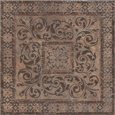 Декор Kerama Marazzi  Бромли коричневый 40.2х40.2 матовый