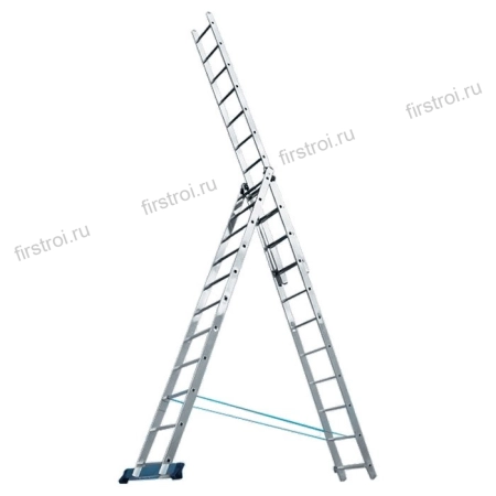 Лестница 3x9 ступеней алюминиевая треxсекционная Pоссия (97782)