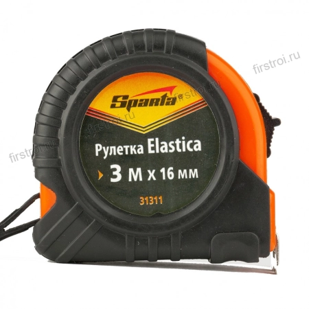 Рулетка Elastica 3мx16мм обрезиненный корпус Sparta (31311)