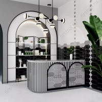 Декор Kerama Marazzi  Келуш 3 черно-белый 14х34 глянцевый фото в интернет-магазине Мегастроймаркет