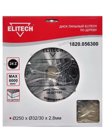 Диск пильный ELITECH 216x48Тx32/30мм