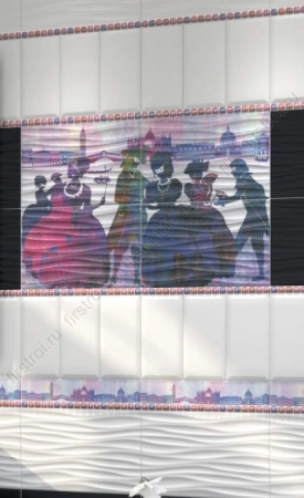 Бордюр Kerama Marazzi  Карнавал в Венеции короткий к панно 5.7х30 матовый фото в интернет-магазине Мегастроймаркет