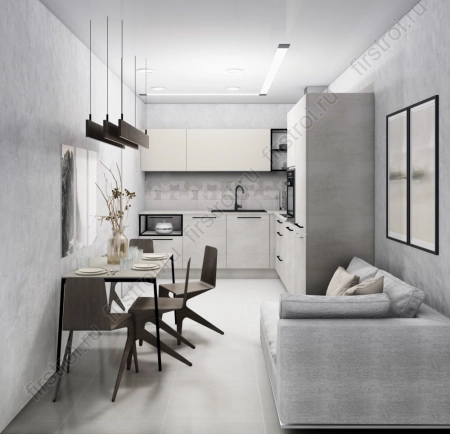 Декор Vitra Beton-Terrazzo Геометрический Лаппато Ректификат 30x60 фото в интернет-магазине Мегастроймаркет