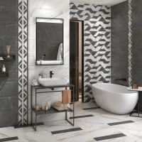 Керамогранит Kerama Marazzi  Буонарроти серый темный обрезной 15х60 матовый фото в интернет-магазине Мегастроймаркет