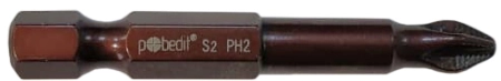2 шт./блистер., Бита DELUXE, PH2х25 мм, S2+Bronze+AntiSlip, Pobedit
