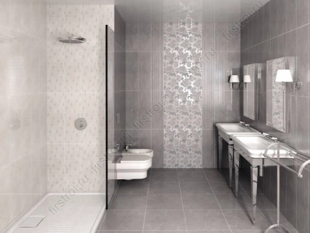 Плитка Kerama Marazzi  Низида серый обрезной 25х75 глянцевая (12088R) фото в интернет-магазине Мегастроймаркет