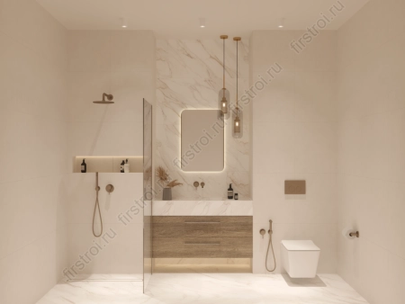 Керамогранит Creto  Calacatta Gold Satin 60х120 сатинированный фото в интернет-магазине Мегастроймаркет