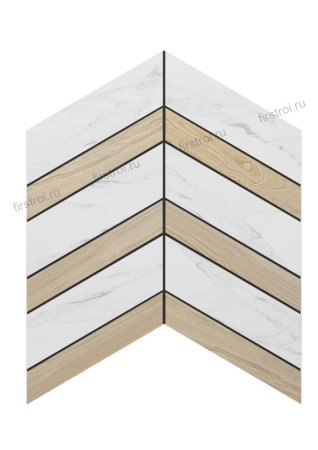 Керамогранит Estima Мозаика SM01/SI03 Chevron 37.5x29x10 Неполированный