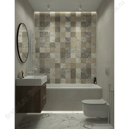 Керамогранит Vitra Marble-X Бреча Капрайа Белый Лаппато Ректификат 60x60 фото в интернет-магазине Мегастроймаркет