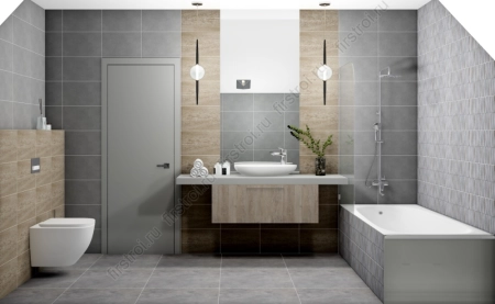 Плитка Creto  Misty grey 25х40 матовая фото в интернет-магазине Мегастроймаркет