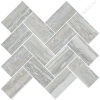 Мозаика Vitra Travertini Шеврон Серый (5x10) 31.5x28