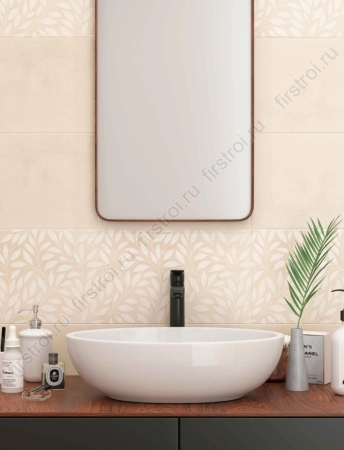 Плитка Creto  Liana milk бежевый 25х40 матовая фото в интернет-магазине Мегастроймаркет