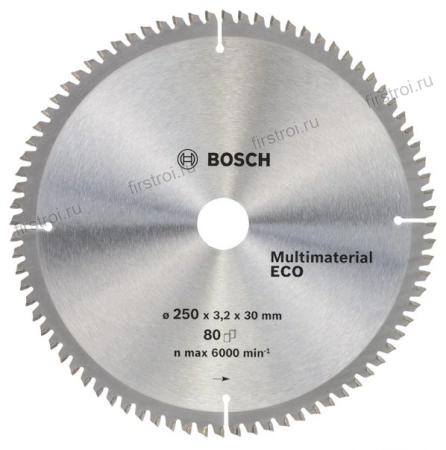 Диск пильный BOSCH 250x30x80Т MULTI ECO 2608641805