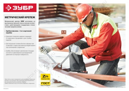 Гайка DIN 1587 колпачковая M8 оцинкованная ЗУБР (303680-08) фото в интернет-магазине Мегастроймаркет