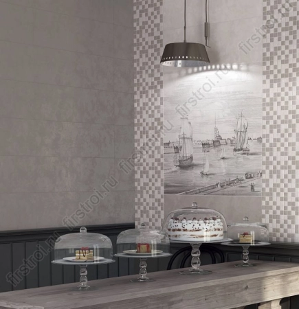 Плитка Kerama Marazzi  Город на воде серый 25х75 матовая фото в интернет-магазине Мегастроймаркет