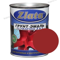 Краска грунт эмаль по ржавчине красная Zlata 0.7кг фото в интернет-магазине Мегастроймаркет
