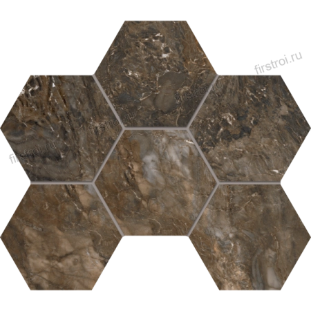 Керамогранит Estima Мозаика BR04 Hexagon 25x28.5 Полированный